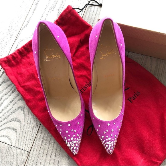 Christian Louboutin Degrastrass 100 Suede Crystal - Picture 3 of 5